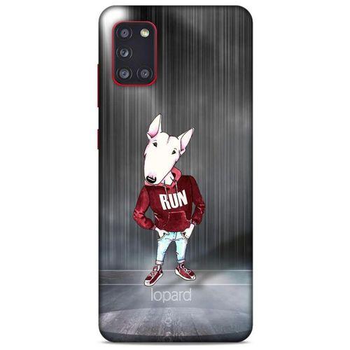 Samsung Galaxy A31 Kılıf FunnyMaX (41) Tank Kılıf Gri Bull Teriyer