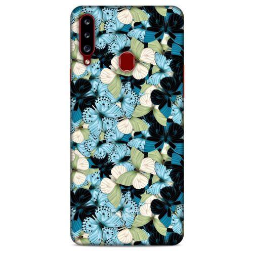Samsung Galaxy A20s Kılıf Kelebek Etkisi (26) Tpu Silikon Kılıf Sarı Kırmızı