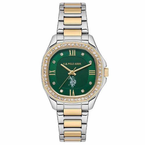 U.s. Polo Assn. USPA2088-04 Quartz Çelik Altın/Gri Yeşil Kadran 32 mmx39 mm Kadın Kol Saati