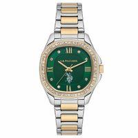 U.s. Polo Assn. USPA2088-04 Quartz Çelik Altın/Gri Yeşil Kadran 32 mmx39 mm Kadın Kol Saati