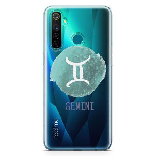 Oppo Realme 5 Pro Kılıf Burçlar İkizler Arka Kapak Koruma Desenli Full Koruyucu
