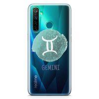 Oppo Realme 5 Pro Kılıf Burçlar İkizler Arka Kapak Koruma Desenli Full Koruyucu