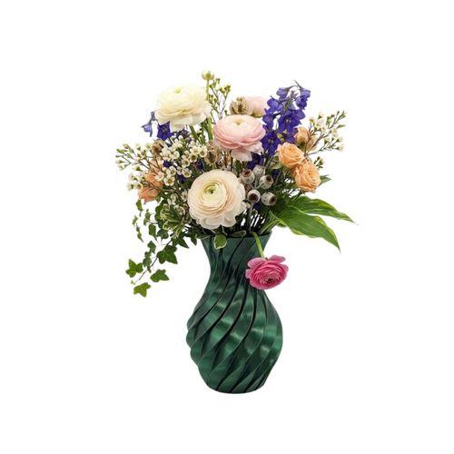 3d Spiral Yeşil Vazo Modern Tasarım Dekoratif Ev Ve Ofis Aksesuarı