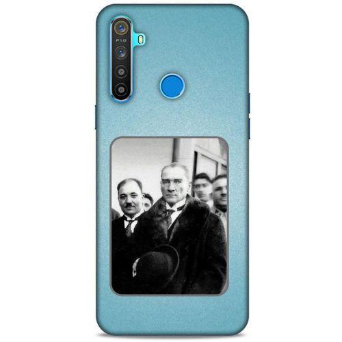 Oppo Realme 5i Kılıf Atatürk (34) Slim Armor Kılıf Açık Mavi
