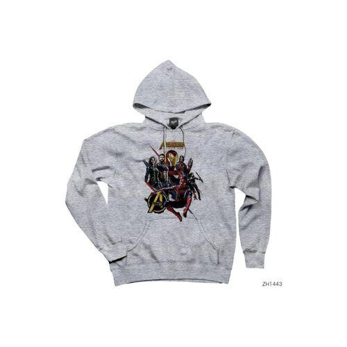 Avengers Infinity War Group Gri Kapşonlu Sweatshirt Hoodie