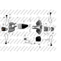 MONDİAL 200 Jackal-X Arka Çamurluk Kırmızı Orj