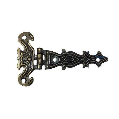 Dekoratif, Sac Tek Kuyruklu Menteşe - 40x68 Mm, Küçük, Antik, 100 Adet