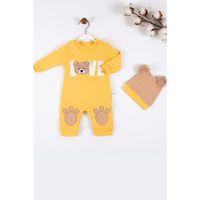 Love Bear Nakışlı % 100 Pamuk Erkek Bebek Tulumu