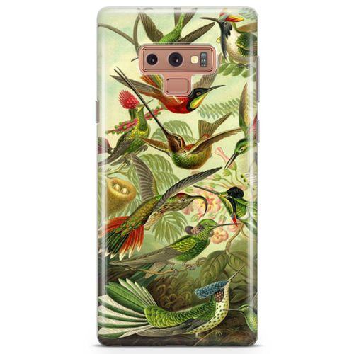 Samsung Galaxy Note 9 Kılıf Suluboya Trochilus Arka Kapak Koruma Desenli Full Koruyucu