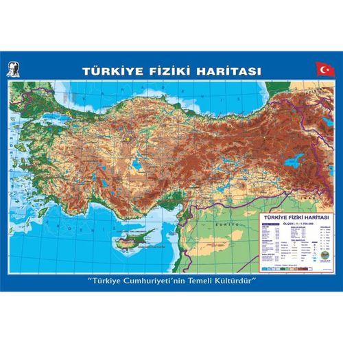Türkiye Fiziki Haritası 100x140 cm