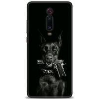 Xiaomi Mi 9T Kılıf HD Baskılı Kılıf - Tabanca ve Köpek + Tam Ekran Koruyucu