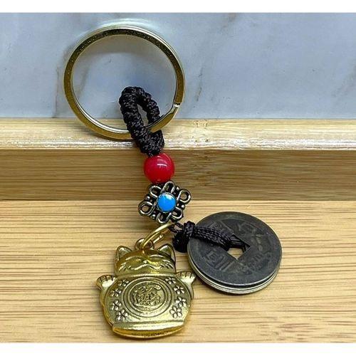 Metal Şans Ve Bereket Kedisi Anahtarlık Alk4453