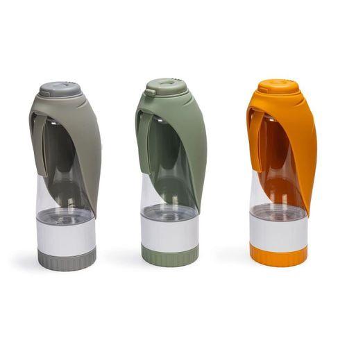 Beeztees Köpek Seyahat Su Şişesi, Ödül Kabı, Silikon, Çeşitli Renklerde, 25x9x9cm, 600ml