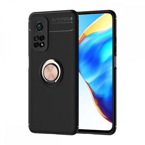 Xiaomi Mi 10T Kılıf Range Yüzüklü Silikon - Siyah-Gold