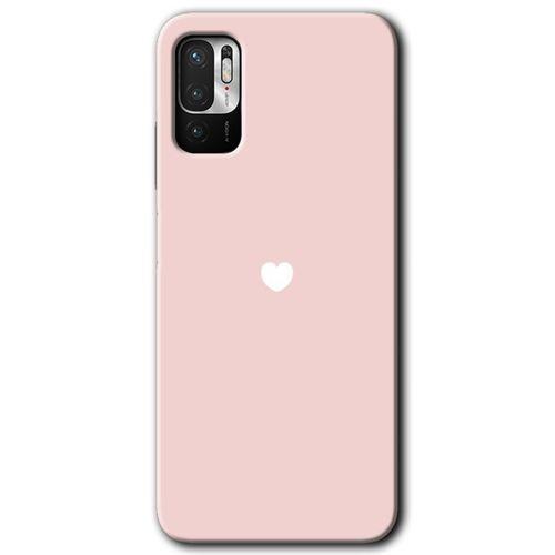 Poco M3 Pro Kılıf HD Desen Baskılı Arka Kapak - Sade Kalp + Kırılmaz Cam