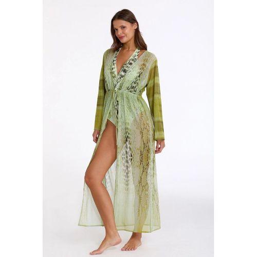 Argento 2106-3025 Kadın Önü Açık Uzun Kaftan