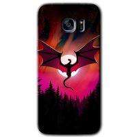 Galaxy S7 Edge Kılıf HD Desen Baskılı Arka Kapak - Dragon Night + Kırılmaz Cam