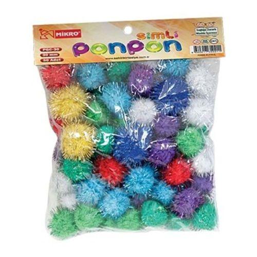 Mikro Simli Ponpon 30 Mm 50Li