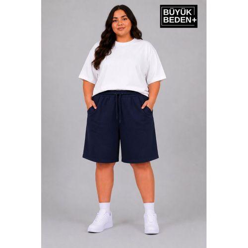 Süperlife Büyük Beden Kadın Bağcıklı Şort SPR26BSRK592