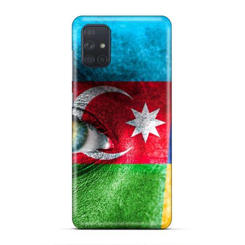Samsung Galaxy M51 Uyumlu Kılıf Azarbaijan (42) Rugged Armor Kılıf Göz Bayrak