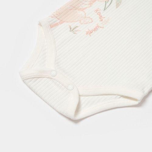 Bibaby Biorganic Koala Jungle Uzun Kol Bebek Body 56969 Pembe