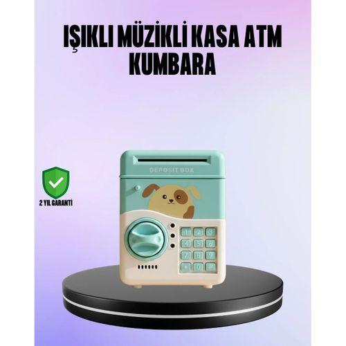 Su Yeşili Elektronik Şifreli Atm Tasarımlı Para Biriktirme Kumbarası