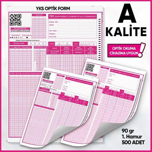 YKS-MSÜ Deneme Sınavları İçin 500 Adet (90 GR) Optik Form - Optik Okuma Uyumlu