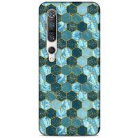 Mermer Desenli (21) Tema Koruyucu Kapak Akuamarin Xiaomi Mi 10 Pro Kılıf