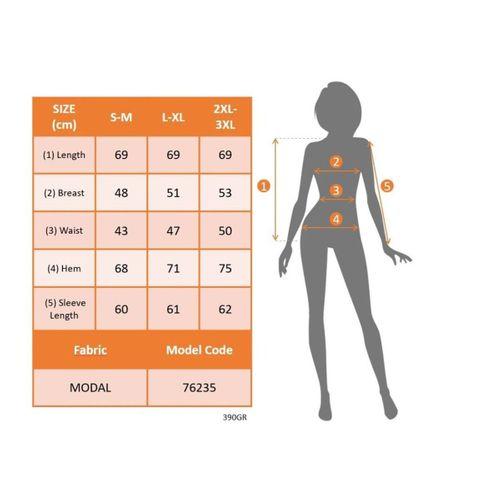 Kadın Uzun Kollu Kruvaze Yakalı Yandan Bağlamalı Kısa Beli Kuşaklı Modal Bluz