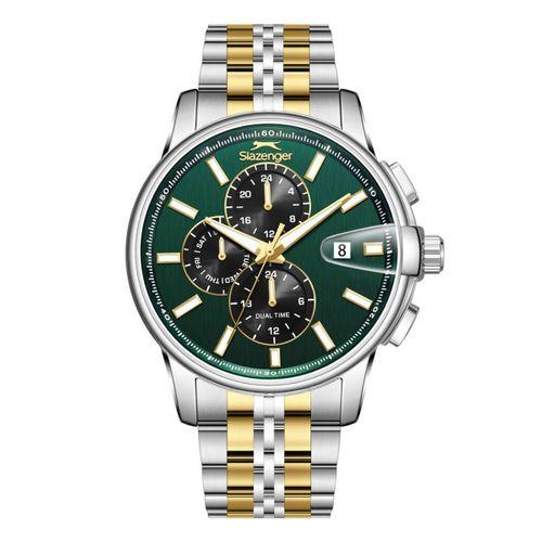 Slazenger SL.09.2551.2.03 Quartz Çelik Altın/Gri Yeşil Kadran 44 mm Erkek Kol Saati