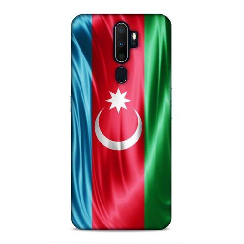 Oppo A5 2020 Uyumlu Kılıf Azarbaijan (36) Glitter Kılıf Tam Bayrak