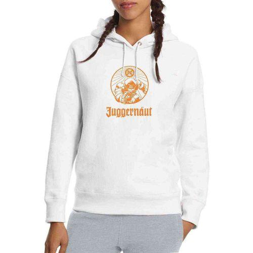 Juggernaut Baskılı Beyaz Kadın Kapşonlu Sweatshirt
