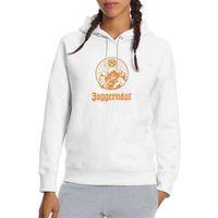 Juggernaut Baskılı Beyaz Kadın Kapşonlu Sweatshirt