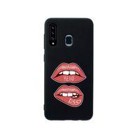 Samsung A20s Hello Kiss Premium Silikonlu Siyah Telefon Kılıfı