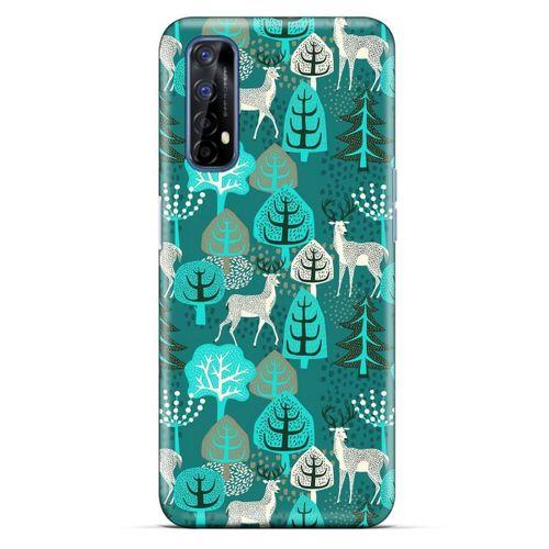 Oppo Realme 7 Kılıf Snowix (32) Soft Silikon Kılıf Turkuaz Beyaz