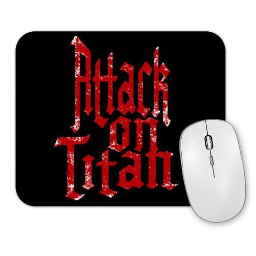 Attack On Titan Font Logo 001 Mouse Pad