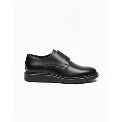 BA0003 Bağcıklı Klasik Siyah Yüksek Siyah Taban Casual Erkek Ayakkabı