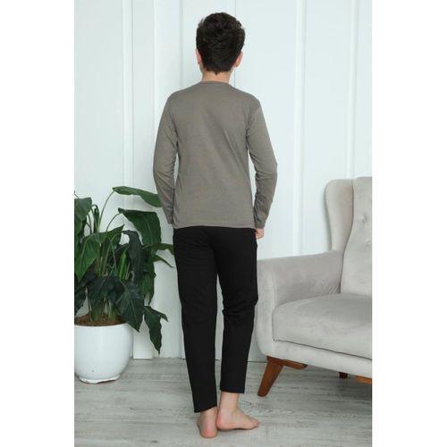Erkek Çocuk Penye Pijama Takım Vizon
