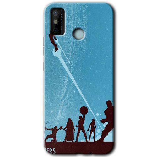 Tecno Spark 6 Go Kılıf HD Desen Baskılı Arka Kapak - Avengers Team + Kırılmaz Cam