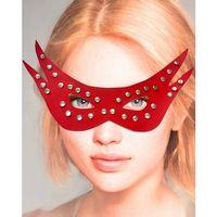 Deri Fantezi Kırmızı Parti Maskesi