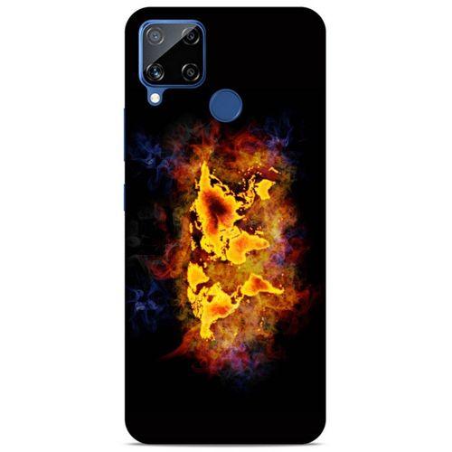 Lopard Oppo Realme C15 Uyumlu Kılıf FireX (43) Thin Fit Kılıf Dünya Haritası