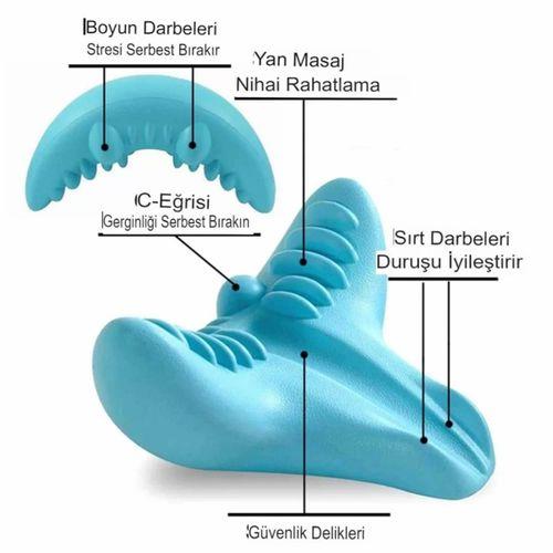 Ortopedik Servikal Boyun Masaj Yastığı Dik Duruş Destekleyici Omurilik Hörgüç Giderici Rahatlatıcı