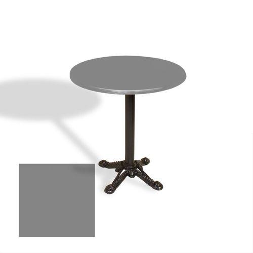 Dockers Çipa Döküm Ayak Yuvarlak Masa Çap 90cm - (Werzalit, Wermodin ve Allzalit Tabla) - Koyu Gri