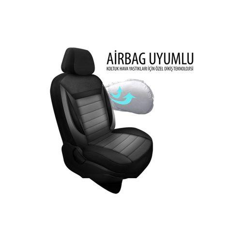 Opel Combo C 2001-2011 Sport Sofya Serisi Ticari Tay Tüyü Lakos Koltuk Kılıfı Füme