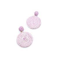 Kumaş Sarmal Küpe - Mor