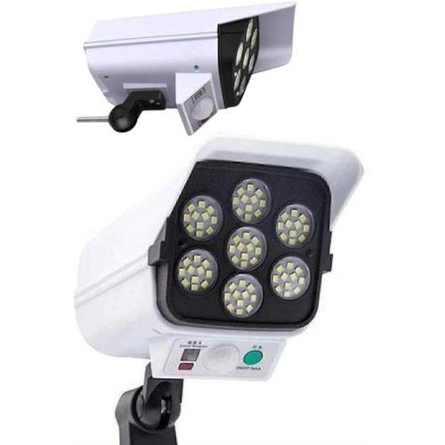 Solar Lamba Kamera Görünümlü Duvar Lambası Dönebilen Bahçe Aydınlatması