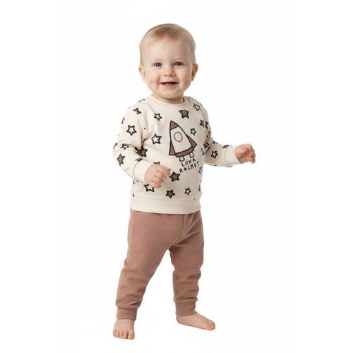 Erkek Çocuk Önü Baskılı Sweatshirt Ve Eşofman Alt Takım BGL-ST05253