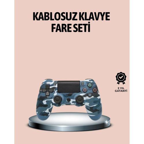 Bluetooth Kablosuz Ps4 Gamepad Çift Motorlu Siyah Controller