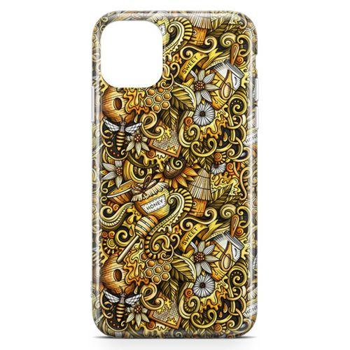 Apple iPhone 11 Pro Kılıf Honey Doodle Arka Kapak Koruma Desenli Full Koruyucu