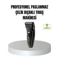 Profesyonel Şarjlı Saç Ve Sakal Tıraş Makinesi – Çelik Bıçaklı, Ayarlanabilir Başlıklı, Kablosuz